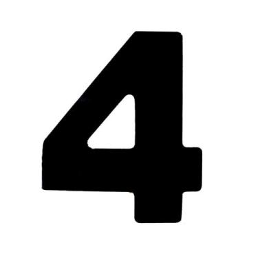 Imagem de Número 4 em ACM Preto 185mm - 685-4 - NUMERAL