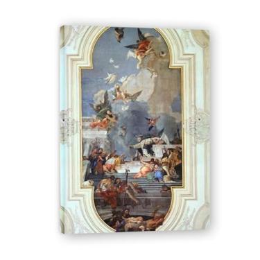 Imagem de Impressão em tela The Institution of the Rosary Giovanni Battista Tiepolo – Obra-prima rococó barroca, pintura escolar de Veneza, pintura a óleo decorativa para galeria doméstica 70 x 98 cm