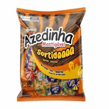 Imagem de Bala Icekiss Azedinha mastigável sortidaaaa pacote com 500g - Cory