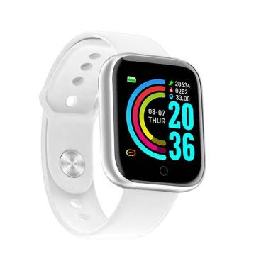 Imagem de Relógio Smartwatch Pedômetro Multi-esportes Km Kcal Branco