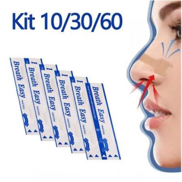 Imagem de Dilatador Nasal Anti Ronco Tira Nasal Adesivo Nasal Strips Kit 10/30/6