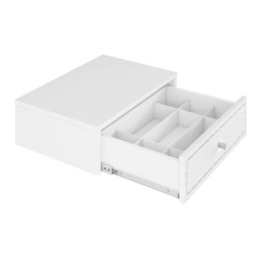 Imagem de Penteadeira Suspensa Strass 1 Gaveta Branca 50 cm