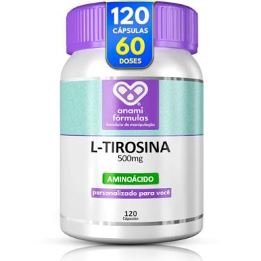 Imagem de L-tirosina 500mg Dopamina Natural | 120 Cápsulas (60 Doses)