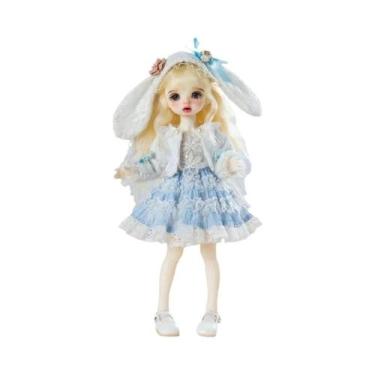 Imagem de Conjunto De Roupas De Boneca Bjd De 30cm, Vestido De Menina, Maquiagem