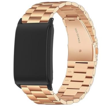 Imagem de Lamshaw Compatível com pulseiras WHOOP PEAK com capa, tiras de substituição de aço inoxidável de liberação rápida compatíveis com WHOOP 5.0 PEAK, LIFE MG, One, 4.0, 3.0 (ouro rosa)