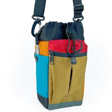 Imagem de Pubgeer Bolsa térmica para garrafa de água com alça de 1,134 g com suporte para garrafa de água com bolso para celular, para cruzeiro, scooter, montanha, caminhada, bicicleta de estrada, com 3 tiras