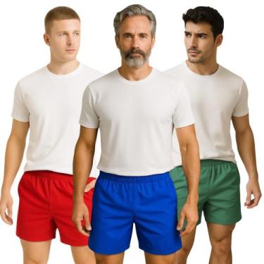 Imagem de Kit 3 Shorts Bermudas Academia Masculina Treino Corrida TRAINING 184 -