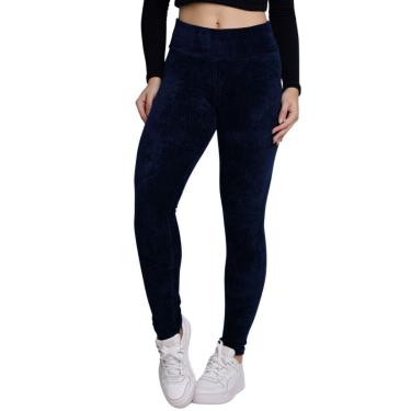 Imagem de Calça Legging Cotelê Veludo Serra e Mar Modas Grossa Cós Alto Inverno Cintura Alta Moda Casual-Feminino