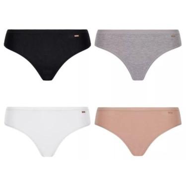 Imagem de Kit 6 calcinhas lupo biquini algodão cotton  40353, Feminino, Sortido,