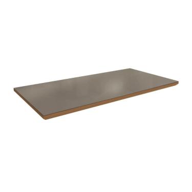 Imagem de Tampo Mesa Sala de Jantar Vidro Madeirado c/ Vidro TA63 Retangular 180x90cm Canela/Bronze - Kappesberg