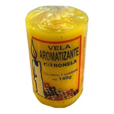 Imagem de Vela Citronela Aromática Amarela Aroma 140g Natural Perfumada - JARAGU