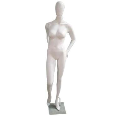 Imagem de Manequim Feminino Juliana Branco Brilho Com Base - Geral
