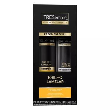 Imagem de Kit Shampoo 350ml e Condicionador 175ml Tresemmé Brilho Lamelar