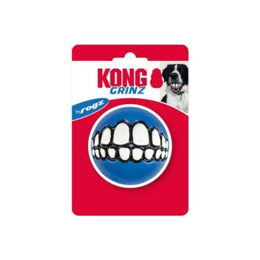 Imagem de Brinquedo Interativo Kong Grinz By Rogz Bola Flutuante Recheavel Para Cachorro Grande - Azul