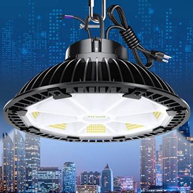 Imagem de Airand Luminária Led Ufo De Alto Brilho 200 W, Iluminação 28000 Lm, 5000 K, Para Oficina Com Tomada, Nível Comercial Ul, Pendurar Em Armazém, Garagem, Fábrica, Área