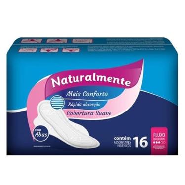 Imagem de Absorvente Naturalmente Mais Conforto Suave Com Abas 16 Unidades