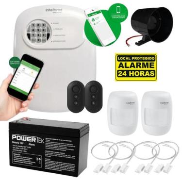 Imagem de Kit Alarme Intelbras Anm 24 App Celular 6 Sensor 2 Controle