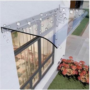 Imagem de Toldo De Janela Porta Da Frente Ao Ar Livre Largura Do Dossel 16 "32" 40 "47" 83 "toldos Transparentes Cobertura De Policarbonato Coberturas De Telhado Abrigo De Chuva
