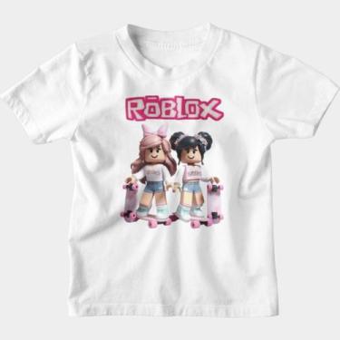 Imagem de Camiseta Infantil Algodão Personalizada Roblox Meninas Skate - Tech Ma