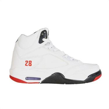 Imagem de Tênis Masculino Basketball Vanscy Branco E Preto, Branco, Preto, Verme