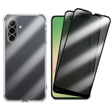 Imagem de Kit Capa Capinha Case + 2 Películas De Vidro 3D Privacidade Anti Spy Para Samsung Galaxy A56