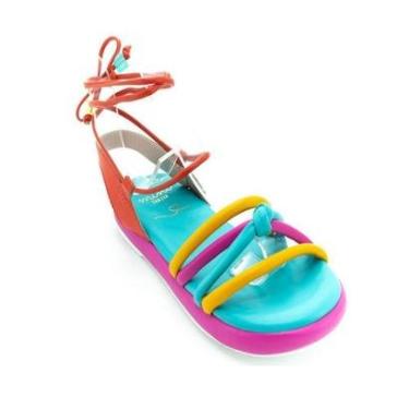 Imagem de Sandália Infantil Menina Mini Sua Cia 9135.51431 - Rosa, Azul e Laranja-Feminino