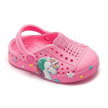 Imagem de Babuche Sandalia Plugt Infantil Menina Joy Baby Unicórnio Rosa Chiclet