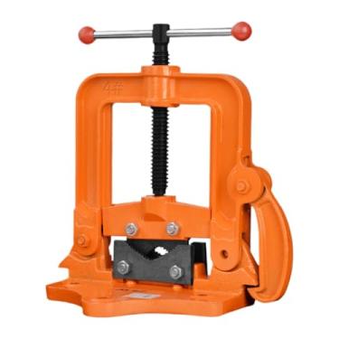Imagem de Ioensy Morsa de para tubos de alta resistência, fácil de operar, morsa de encanamento multiuso, mandíbula em forma de V para corte e fixação de tubos, para Tubos de 10 a 70 Mm