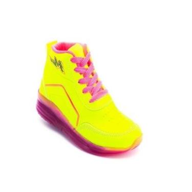 Imagem de Tênis Infantil Menina Mini-pé Com Rodinha - Neon e Pink-Feminino