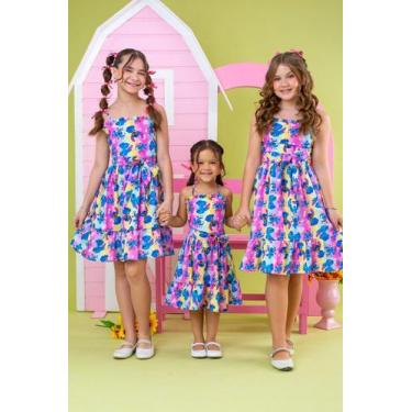 Imagem de Vestido Infantil Menina Stitch Rosa Bia Kids, Rosa, 12