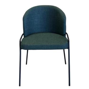 Imagem de Poltrona Estofada com Base Fixa em Aço Carbono Pintura Epóxi – Samy Exclusiva Linho Lincoln Verde