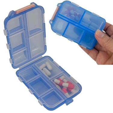 Imagem de Estojo Case Porta Comprimidos Semanal Caixa Organizadora Remedio Viagem (Azul)