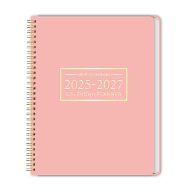 Imagem de Agenda mensal de julho de 2025 a junho de 2027, planejador mensal para 24 meses, 22 x 28 cm, planejador de professores mensalmente, capa de PVC rígido, encadernado em espiral, calendário de