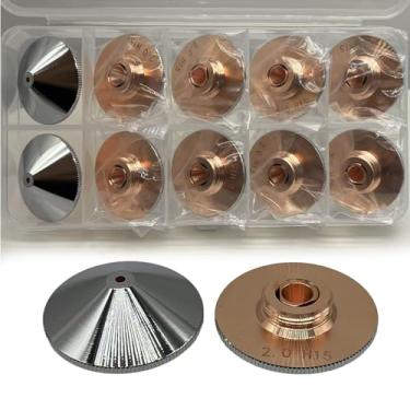 Imagem de CZlewan 10 bocais de corte a laser, bicos a laser de camada única, bocal de soldagem a laser para cabeça de corte a laser Raytools WSX Precitec Boci, calibre 2,5 mm M14 H15