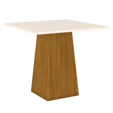 Imagem de Mesa de Jantar Quadrada Sarah Off White e Nature 90 cm