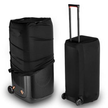 Imagem de Capa elástica contra poeira para alto-falante JBL Partybox 310/Stage 320 Party – Capa protetora de alto-falante elástica de tecido respirável com recortes de alça e roda