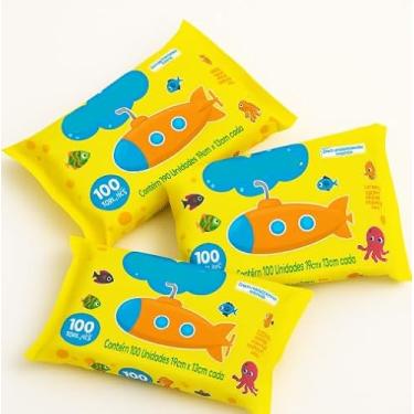 Imagem de Kit 300 Lenço Umedecido Kit Toalhas Umedecidas Bebe Praticidade e Cuidado em Cada Toque Linha Premium M5 Armarinhos
