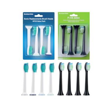 Imagem de Kit Refil Escova de Dente Elétrica 8 Unidades Compatível com Colgate Philips SonicPro e Sonicare - ZUMO (Preto e Azul Celeste, Único)