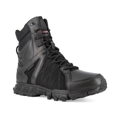 Imagem de Reebok Bota masculina Work Trailgrip Tactical 20.3 cm WP com zíper lateral, Preto, 37