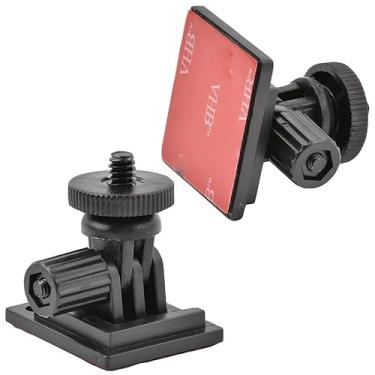 Imagem de ThtRht Pacote com 2 bases de suporte de cabeça com base adesiva de cola para câmera veicular mini parafuso 1/4 suporte espiral para carro DVR GPS