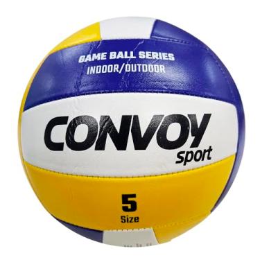 Imagem de Bola Vôlei Oficial Costurada Para Quadra Ou Praia Convoy - Amarelo