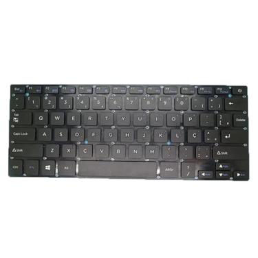 Imagem de Teclado para notebook preto para Positivo Motion Q232A Motion Plus Q432A Brasil BR SEM moldura azul marca nova