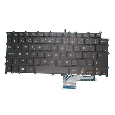 Imagem de Teclado retroiluminado para laptop para LG 14Z980 14ZD980 14ZD980-T 14ZD980-N 14ZD980-M 14ZD980-H 14ZD980-G 14Z980B Portugal PO Preto Sem Moldura Novo