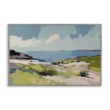 Imagem de Stupell Industries Arte giclée emoldurada cinza brisa verde costeira por Elara Yasna, 20 x 30