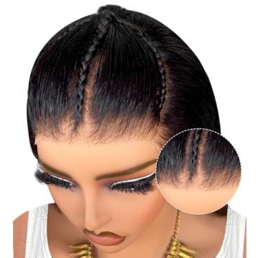 Imagem de Perucas de cabelo humano de densidade 250 sem cola, pré-cortado, 9 x 6 HD, 0,10 mm, ultrafina, derretida, invisível, trançada, para mulheres, sem cola, 3 segundos para usar cabelo humano liso, perucas