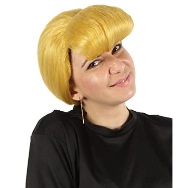 Imagem de HPO Peruca de rabo de cavalo loiro dourado de brinquedo para mulheres adultas | Perfeita para o seu Halloween e festa de cosplay