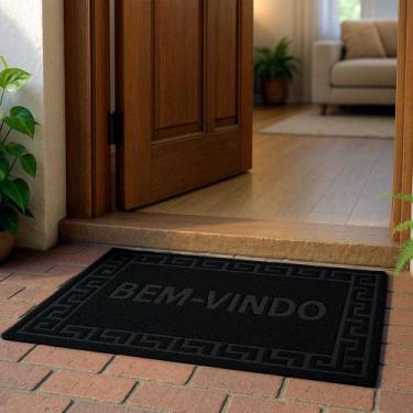 Imagem de Kit 04 Tapete Antiderrapante Capacho Welcome 38 cm X 58 cm Porta Entra