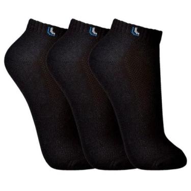 Imagem de Meia Lupo 03225 Au Walk Kit 3 Masculina, Preto, 37/40