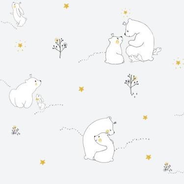 Imagem de Papel de Parede Infantil Ursinho branco Fofura Baby FF4002 - Edantex