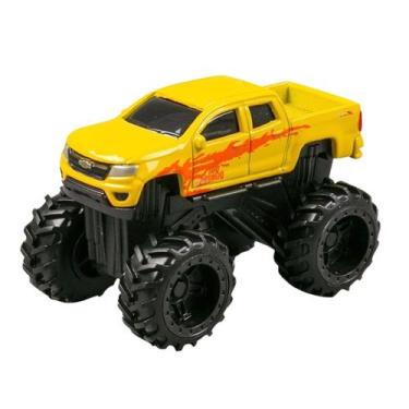 Imagem de Miniatura Picape Dirt Demons Chevrolet Colorado 2015 1/64 Amarelo Mais